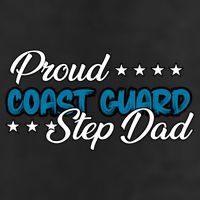 Bold Proud Uscg Coast Guard Step Dad Funny Gift 7 Panel Mesh Trucker Snapback Hat