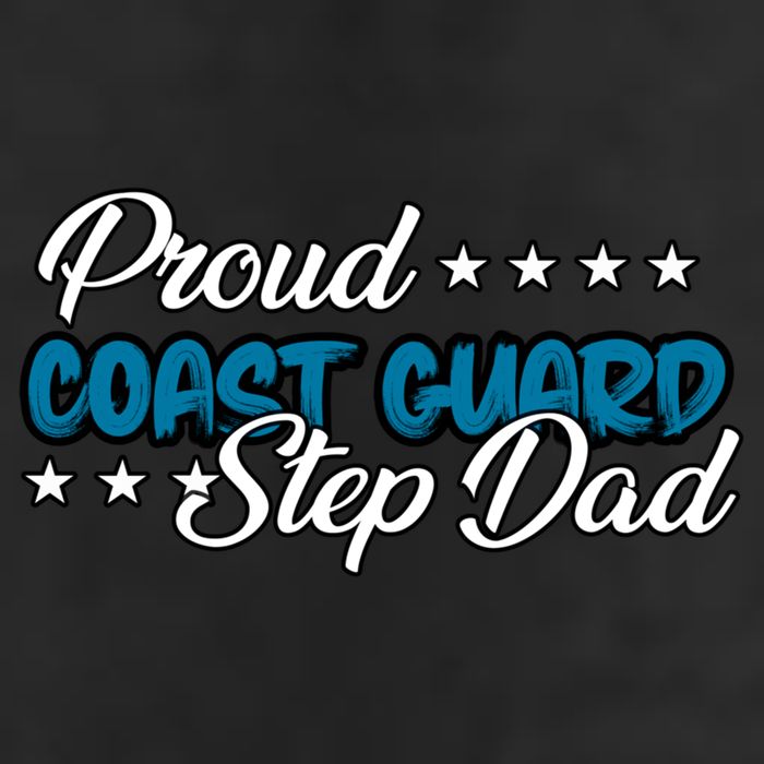 Bold Proud Uscg Coast Guard Step Dad Funny Gift 7 Panel Mesh Trucker Snapback Hat