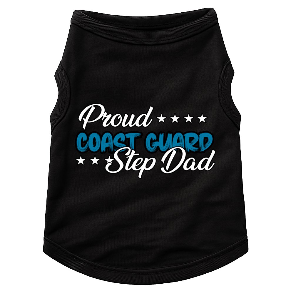Bold Proud Uscg Coast Guard Step Dad Funny Gift Doggie Tank