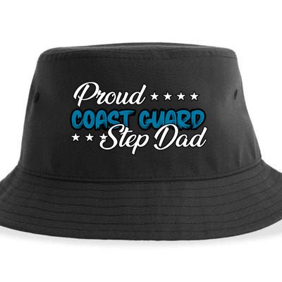 Bold Proud Uscg Coast Guard Step Dad Funny Gift Sustainable Bucket Hat