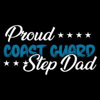 Bold Proud Uscg Coast Guard Step Dad Funny Gift 7-Panel Snapback Hat