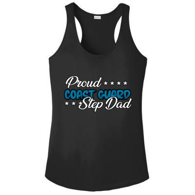 Bold Proud Uscg Coast Guard Step Dad Funny Gift Ladies PosiCharge Competitor Racerback Tank