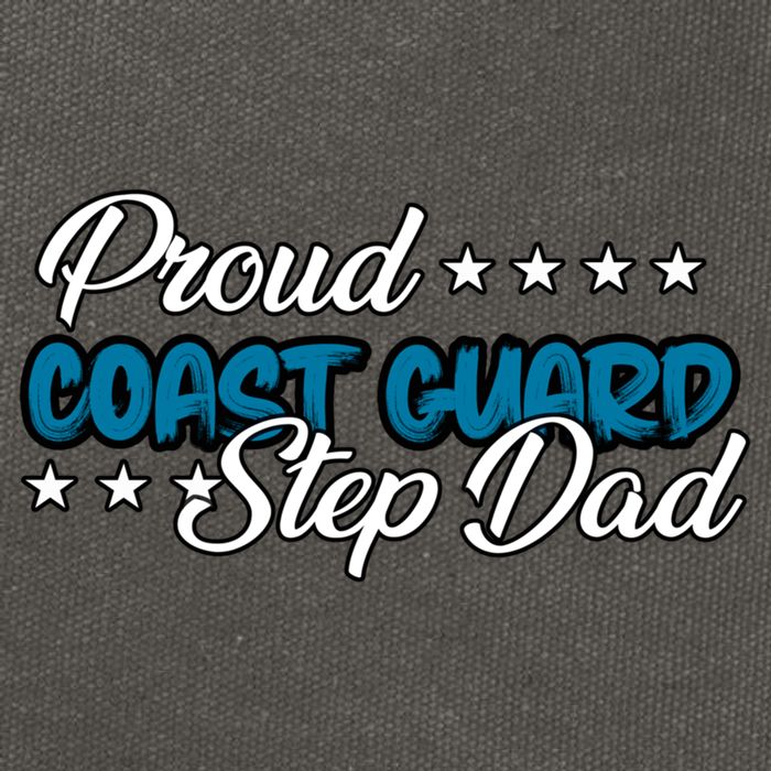 Bold Proud Uscg Coast Guard Step Dad Funny Gift Cotton Canvas Backpack