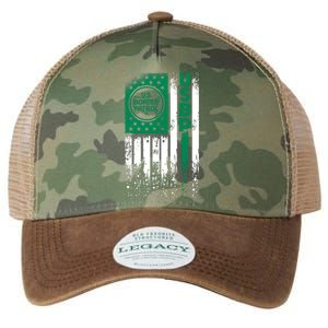 Border Patrol Us Flag Thin Green Line Law Enforcement Legacy Tie Dye Trucker Hat