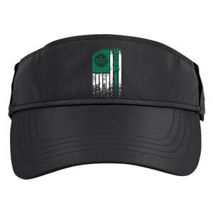 Border Patrol Us Flag Thin Green Line Law Enforcement Adult Drive Performance Visor