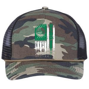 Border Patrol Us Flag Thin Green Line Law Enforcement Retro Rope Trucker Hat Cap