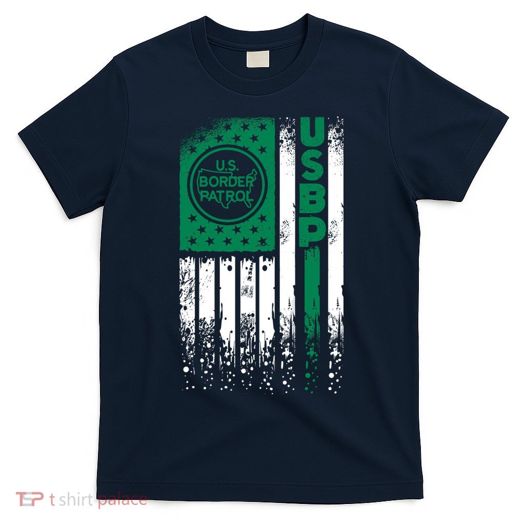 Border Patrol Us Flag Thin Green Line Law Enforcement T-Shirt