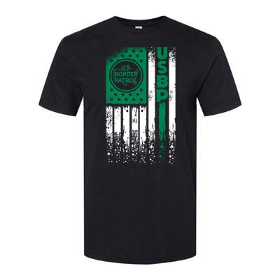 Border Patrol Us Flag Thin Green Line Law Enforcement Softstyle CVC T-Shirt