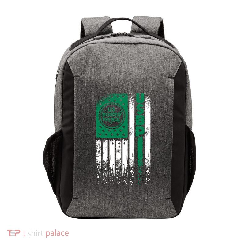 Border Patrol Us Flag Thin Green Line Law Enforcement Vector Backpack
