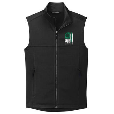 Border Patrol Us Flag Thin Green Line Law Enforcement Collective Smooth Fleece Vest