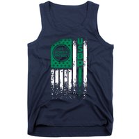 Border Patrol Us Flag Thin Green Line Law Enforcement Tank Top