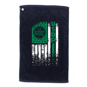 Border Patrol Us Flag Thin Green Line Law Enforcement Platinum Collection Golf Towel