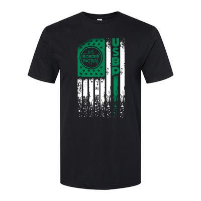 Border Patrol Us Flag Thin Green Line Law Enforcement Softstyle CVC T-Shirt