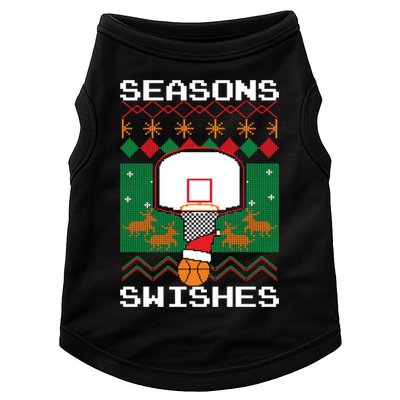 Basketball Player Ugly Christmas Sweater Seasons Swishes Doggie Tank