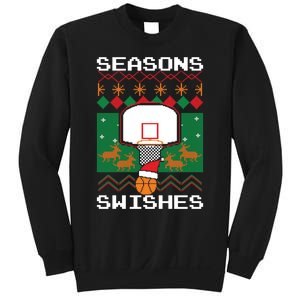 Basketball Player Ugly Christmas Sweater Seasons Swishes Sweatshirt