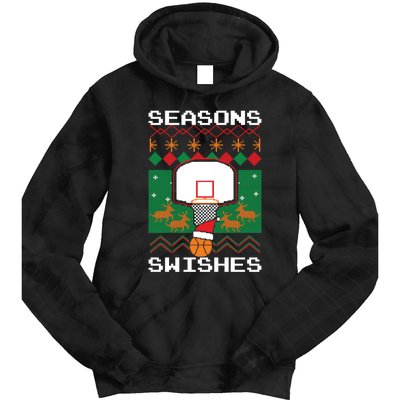 Basketball Player Ugly Christmas Sweater Seasons Swishes Tie Dye Hoodie