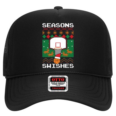 Basketball Player Ugly Christmas Sweater Seasons Swishes Trucker Hat