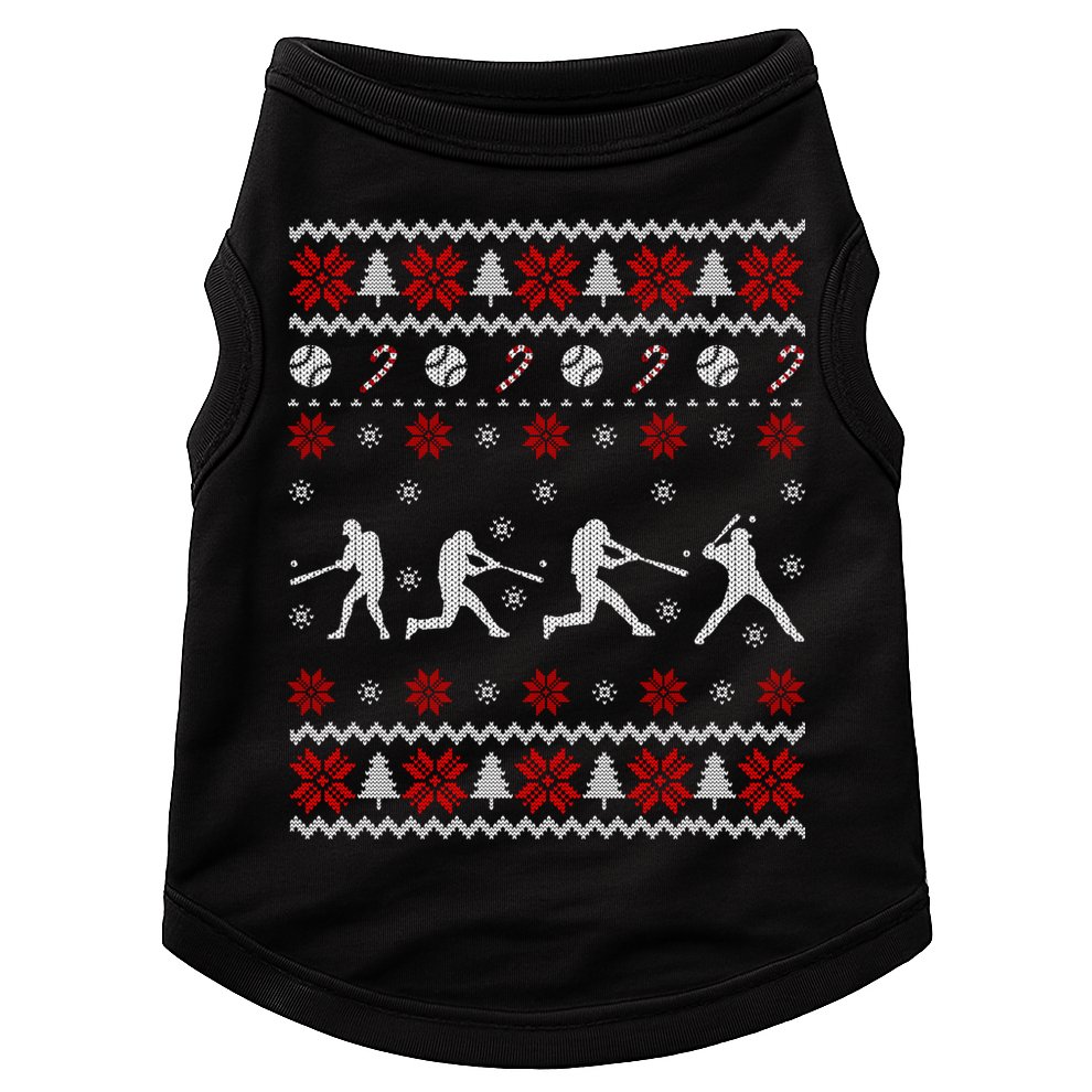Baseball Players Ugly Christmas Sweater Xmas Gift Doggie Tank