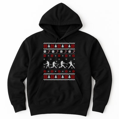 Baseball Players Ugly Christmas Sweater Xmas Gift Hoodie