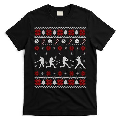 Baseball Players Ugly Christmas Sweater Xmas Gift T-Shirt