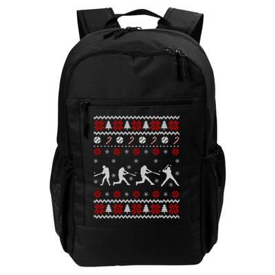 Baseball Players Ugly Christmas Sweater Xmas Gift Backpack