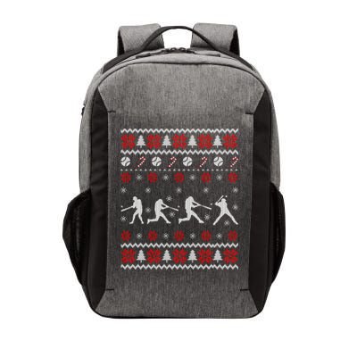 Baseball Players Ugly Christmas Sweater Xmas Gift Vector Backpack