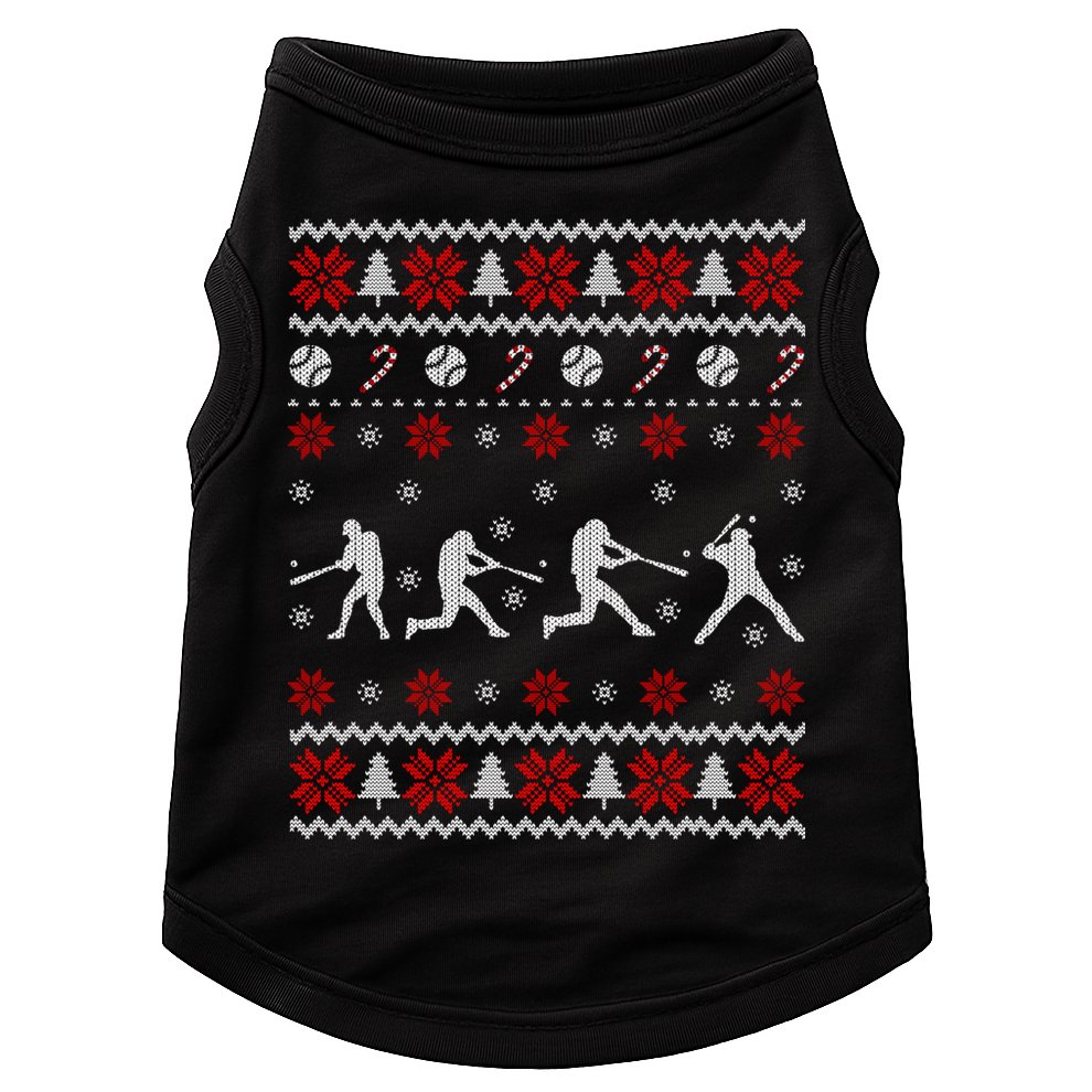Baseball Players Ugly Christmas Sweater Xmas Gift Doggie Tank