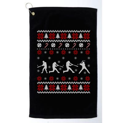 Baseball Players Ugly Christmas Sweater Xmas Gift Platinum Collection Golf Towel