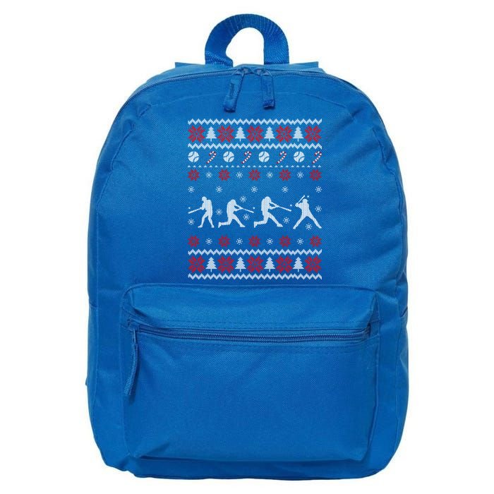 Baseball Players Ugly Christmas Sweater Xmas Gift 16 in Basic Backpack