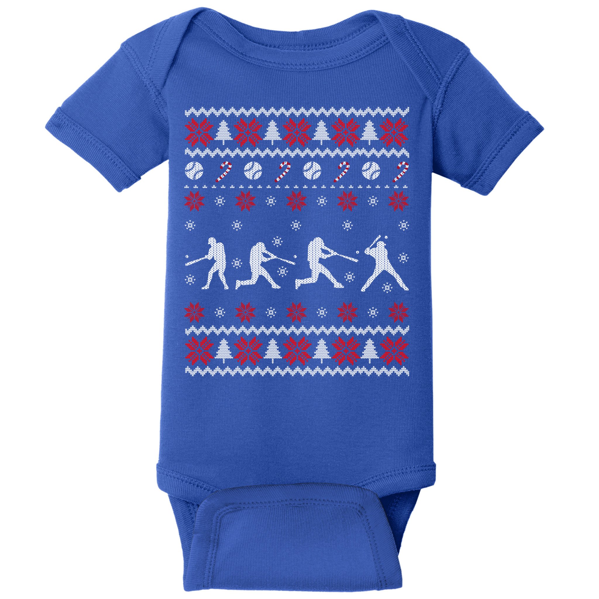 Baseball Players Ugly Christmas Sweater Xmas Gift Baby Bodysuit