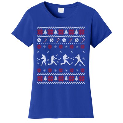 Baseball Players Ugly Christmas Sweater Xmas Gift Women's T-Shirt