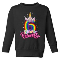 Birthday Princess Unicorn 6 Year Old 6th Birthday Girl Kids Toddler Sweatshirt