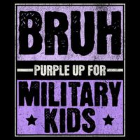 Bruh Purple Up For Military Month Military Child Month Impact Tech Backpack