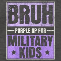 Bruh Purple Up For Military Month Military Child Month Vector Backpack