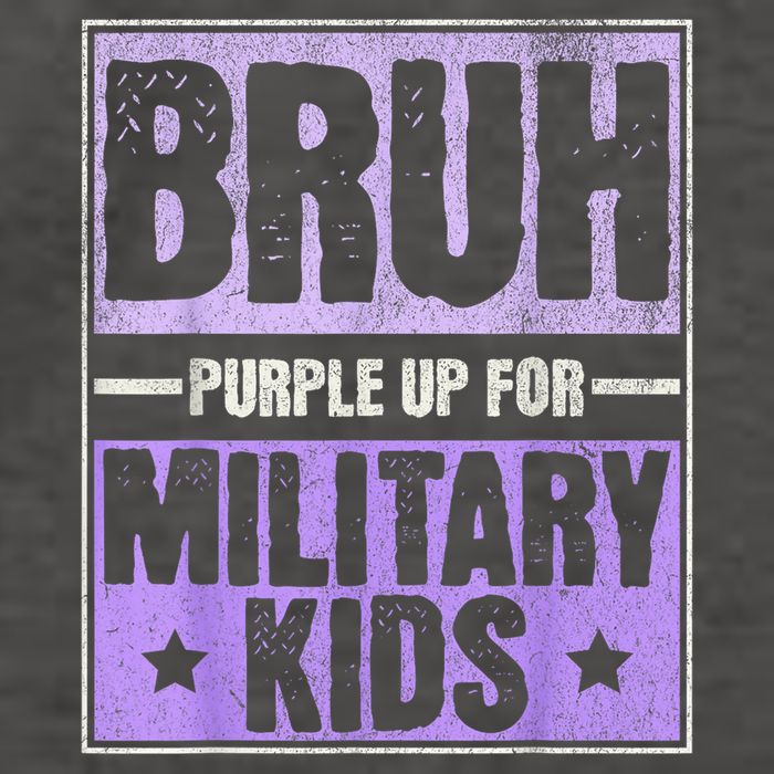 Bruh Purple Up For Military Month Military Child Month Vector Backpack