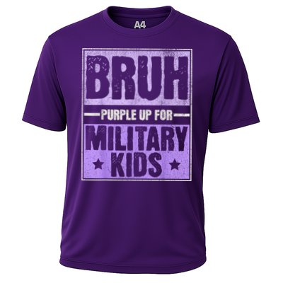 Bruh Purple Up For Military Month Military Child Month Performance Shirt