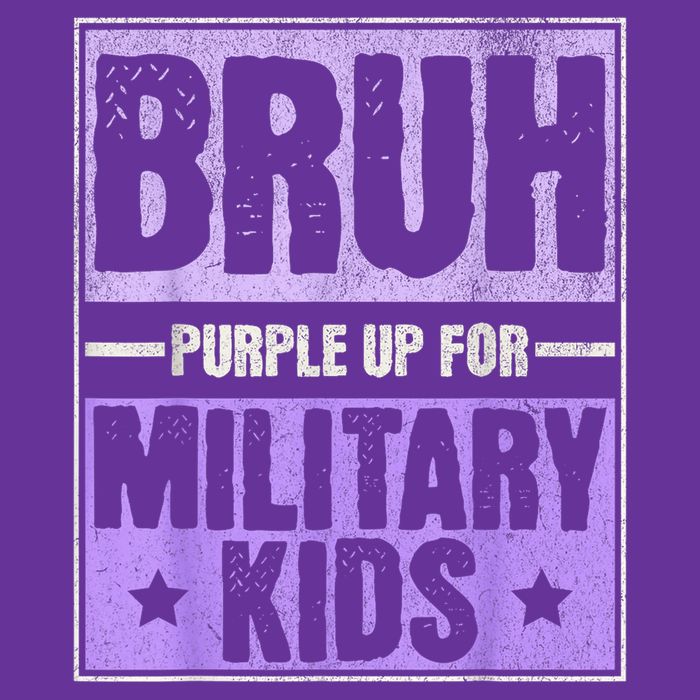 Bruh Purple Up For Military Month Military Child Month Visor