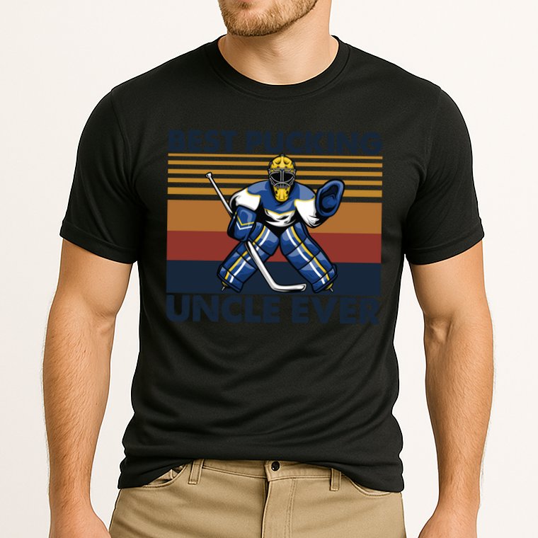 Best Pucking Uncle Ever Funny Hockey Uncle Saying Gift Cooling Performance Crew T-Shirt