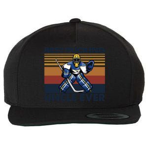 Best Pucking Uncle Ever Funny Hockey Uncle Saying Gift Wool Snapback Cap