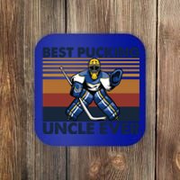 Best Pucking Uncle Ever Funny Hockey Uncle Saying Gift Coaster