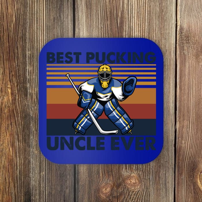 Best Pucking Uncle Ever Funny Hockey Uncle Saying Gift Coaster