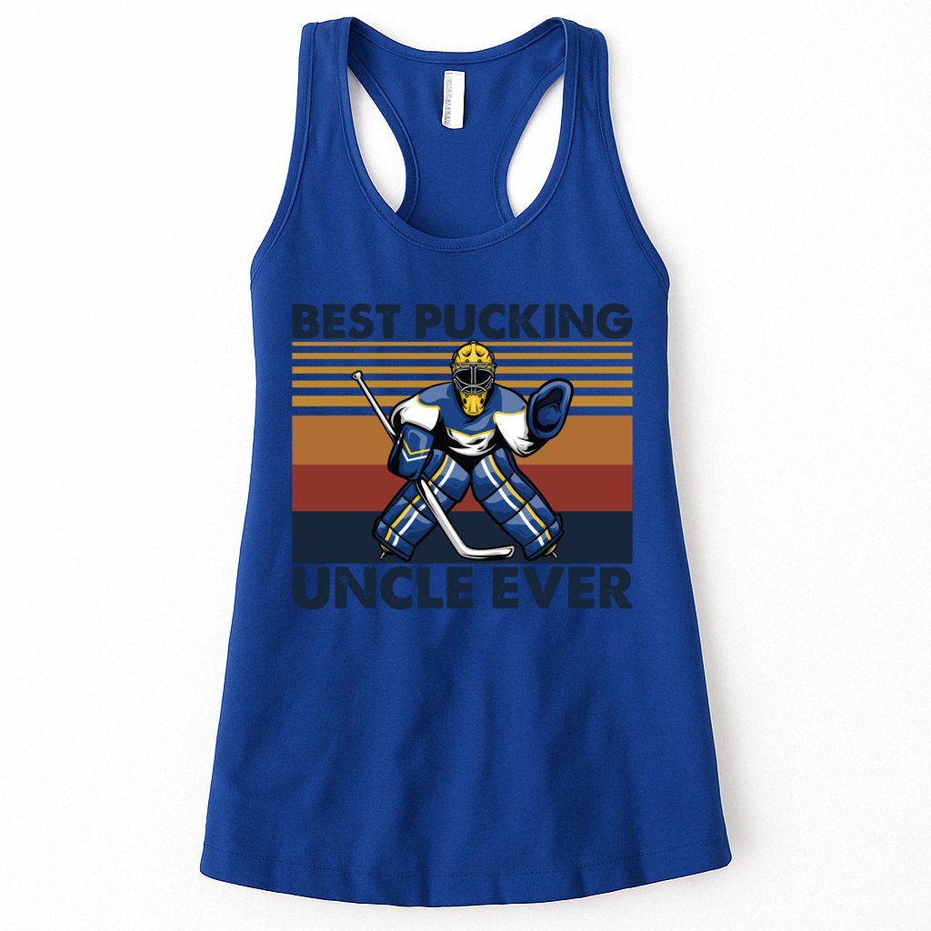 Best Pucking Uncle Ever Funny Hockey Uncle Saying Gift Womens Tank Top