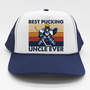 Best Pucking Uncle Ever Funny Hockey Uncle Saying Gift Trucker Hat