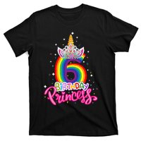 Birthday Princess Unicorn 6 Year Old 6th Birthday Girl T-Shirt