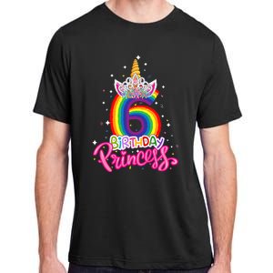 Birthday Princess Unicorn 6 Year Old 6th Birthday Girl Adult ChromaSoft Performance T-Shirt