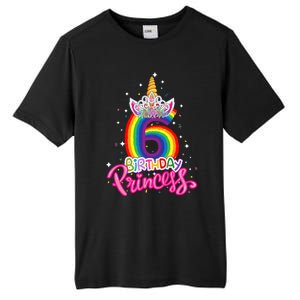 Birthday Princess Unicorn 6 Year Old 6th Birthday Girl Tall Fusion ChromaSoft Performance T-Shirt