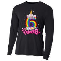 Birthday Princess Unicorn 6 Year Old 6th Birthday Girl Cooling Performance Long Sleeve Crew