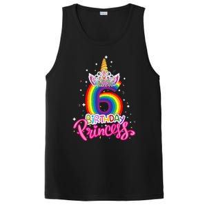 Birthday Princess Unicorn 6 Year Old 6th Birthday Girl PosiCharge Competitor Tank