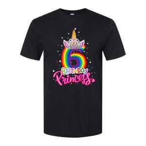 Birthday Princess Unicorn 6 Year Old 6th Birthday Girl Softstyle CVC T-Shirt