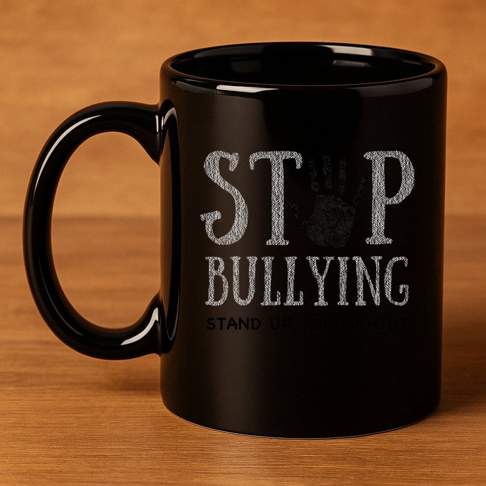 Bullying Prevention Unity Day Orange Peace Love Respect 11oz C Handle Ceramic Mug